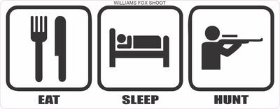 EAT - SLEEP - HUNT Bumper Sticker