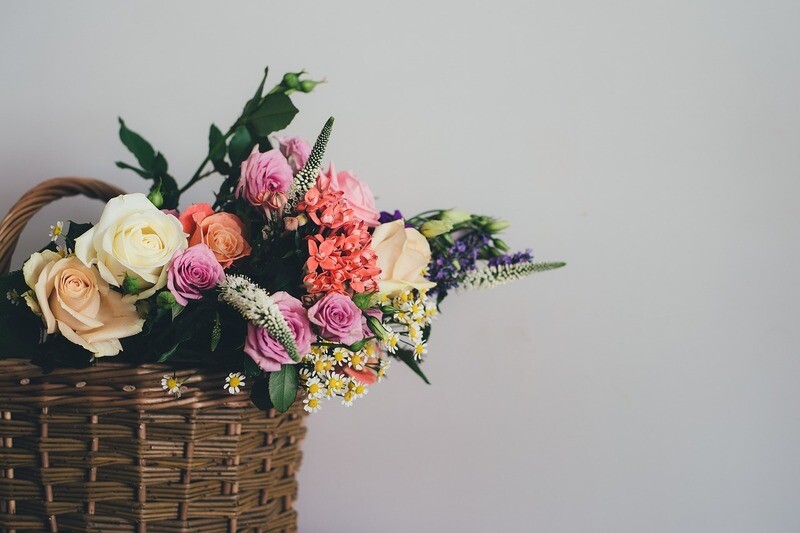 Large Floral Basket