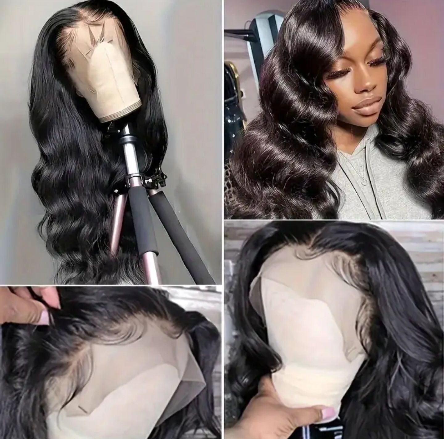 Black 26&quot; 13x6 Human Hair Wig with HD Lace Frontal
