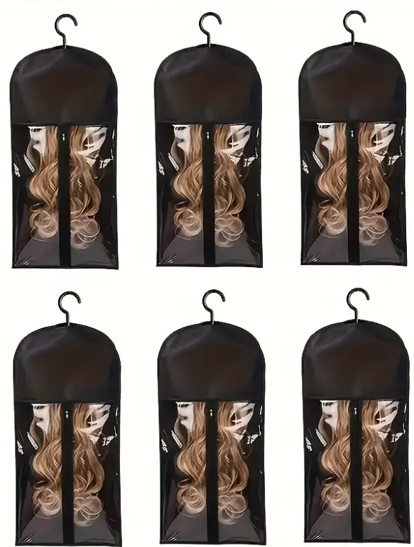 Wig Storage Bag Set with Hooks