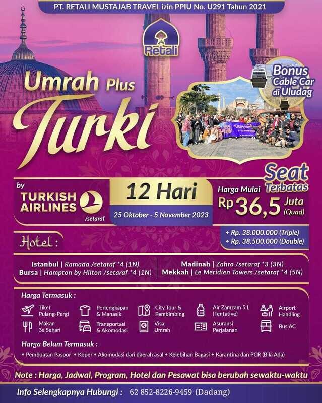 UMROH + TURKI OKT-NOV 2023