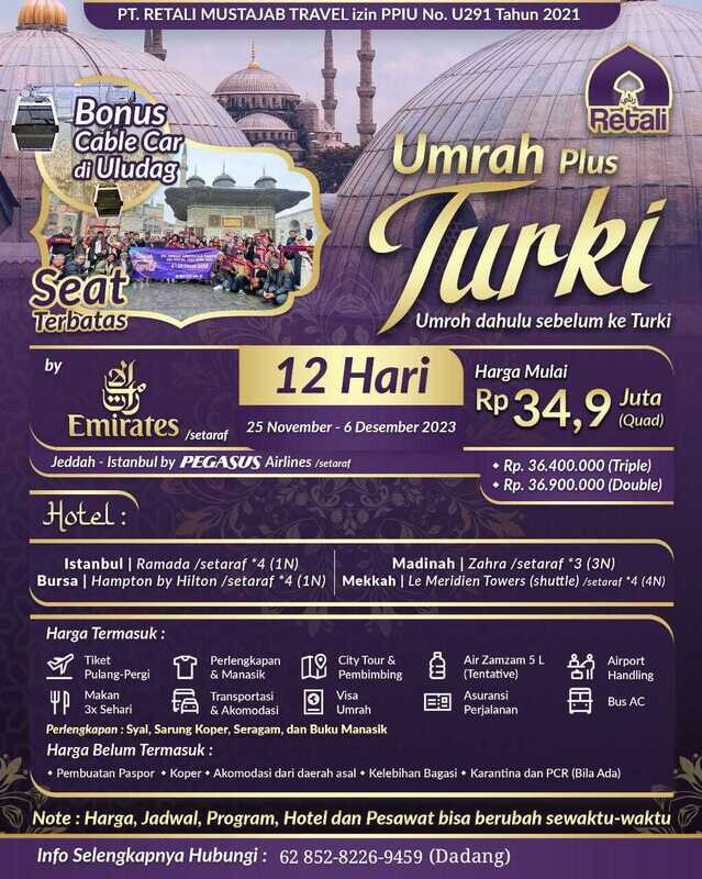 UMROH + TURKI NOV-DES 2023