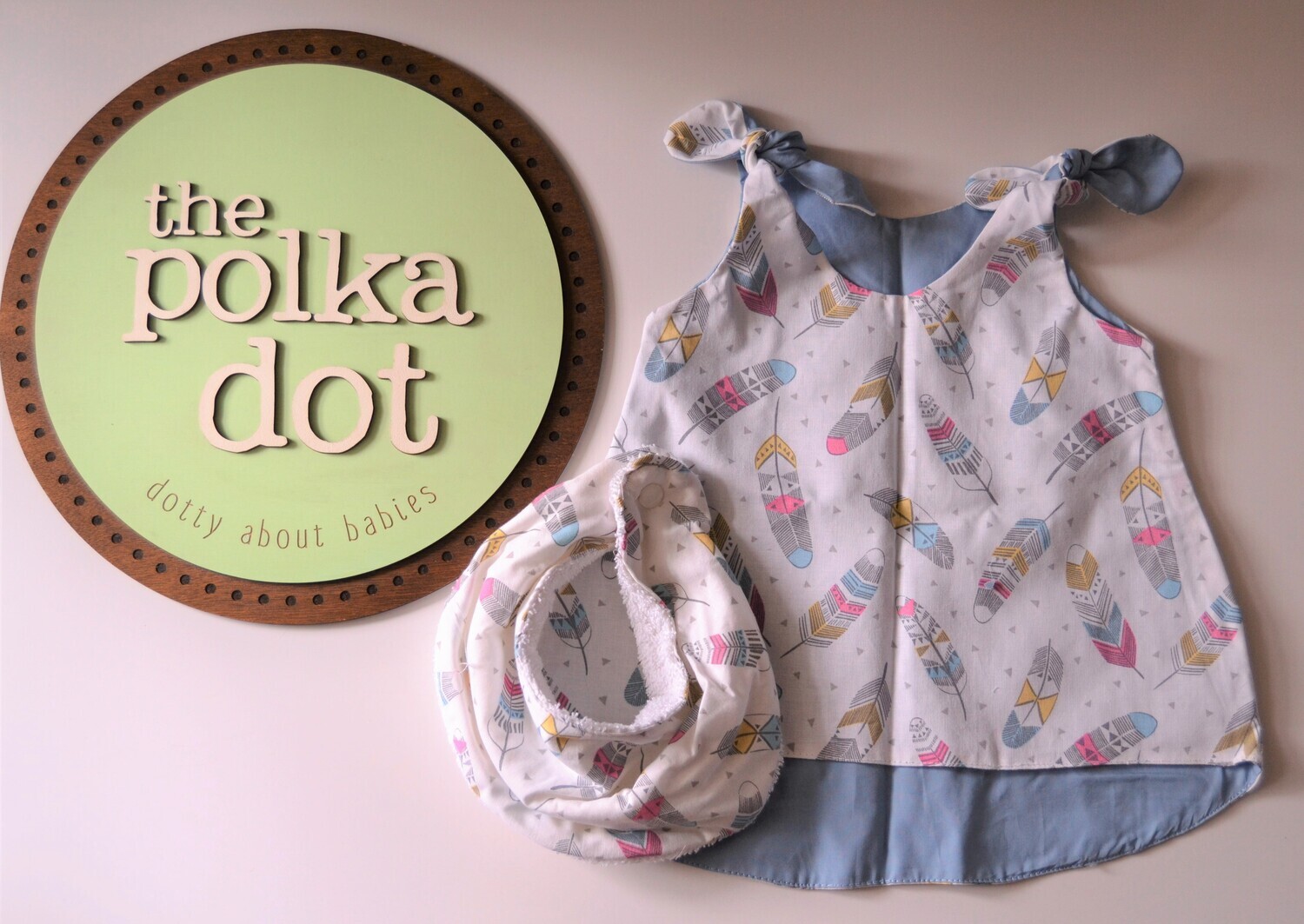 Boho Reversible Cotton Dress with Bib