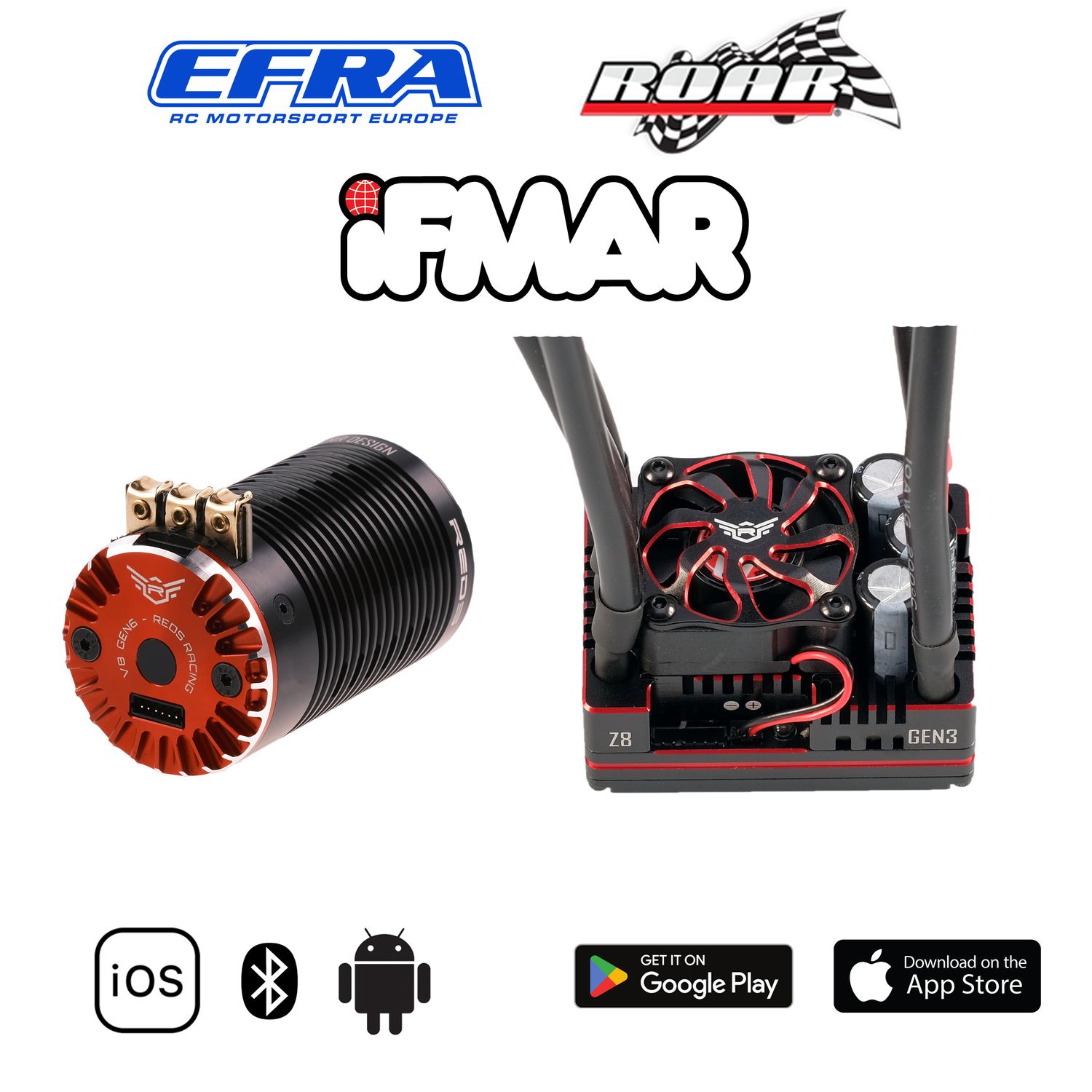 PERFORMANCE COMBO 1/8, MOTOR REDS V8 G6, Z8 ESC G3, Homologated ROAR, EFRA, IFMAR