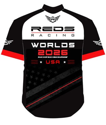 T-SHIRT REDS 2026 IFMAR 1/8 OFF ROAD WORLDS OFFICIAL FACTORY TEAM L