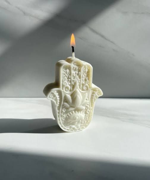 Hamsa hand candle