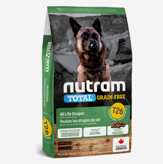 NUTRAM T26 NEW TOTAL GRAIN-FREE ALLERGY LAMB DOG 11.4kg