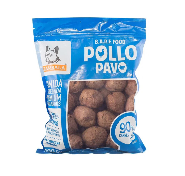 Alimento Congelado para Perros Rambala Pollo Bolsa 800 gr