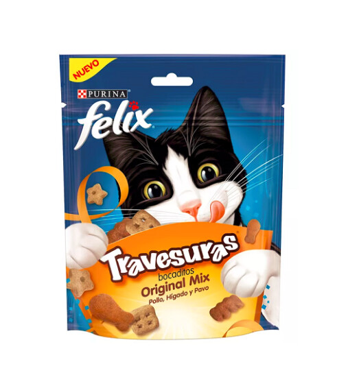 FELIX TRAVESURAS Original Mix 60g (pollo, hígado, pavo)