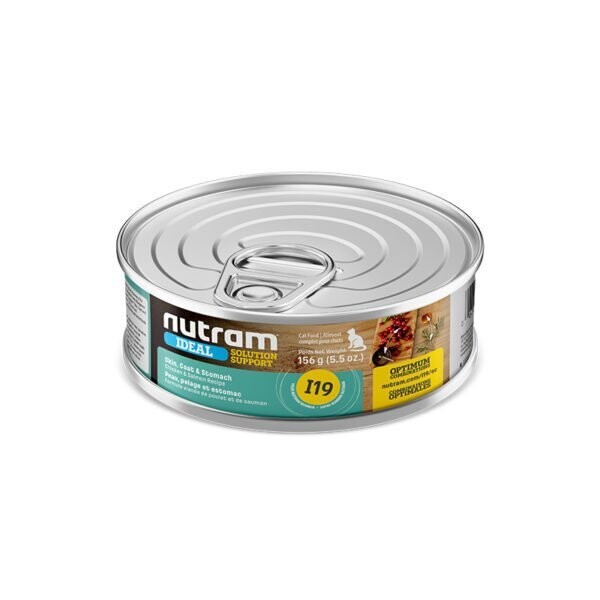 NUTRAM I19 IDEAL SKIN COAT CAT CANNED FOOD 156 G