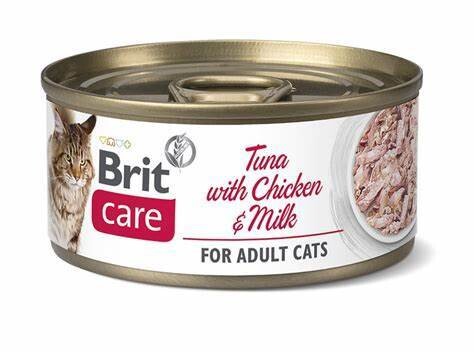 BRIT CARE CAT TUNA WITH CHICKEN AND MILK CAN 80gr