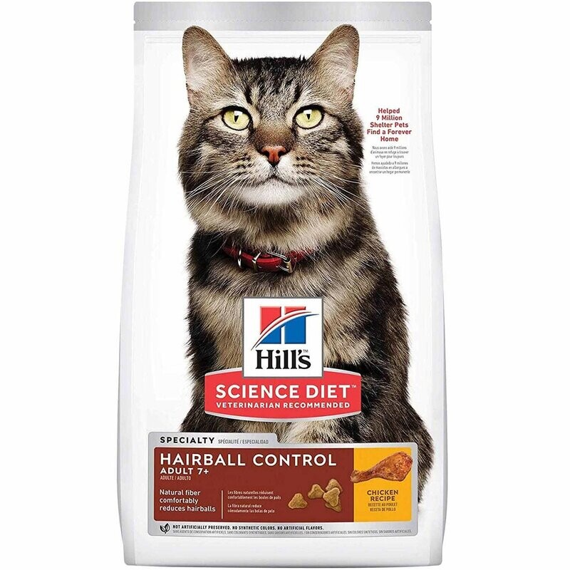 Hills Feline Hairball Control Adult 7+ 1.6kg
