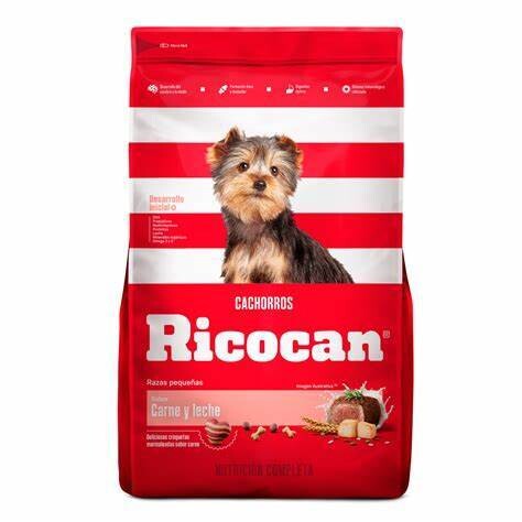 RICOCAN  CARNE Y LECHE CACHORROS razas pequeñas 22kg