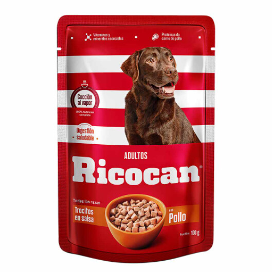 RICOCAN POLLO TROCITOS ADULTO POUCH 100Gr