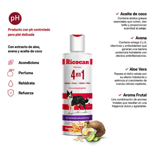 RICOCAN SHAMPOO ADULTOS 4 EN 1  380 mL