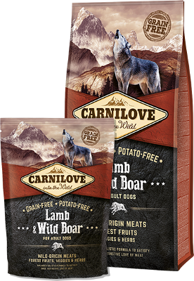 CARNILOVE GRAIN FREE LAMB & WILD BOAR FOR ADULT DOGS 12kg