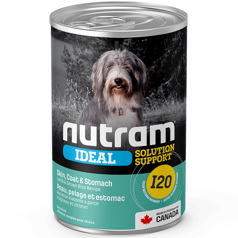 NUTRAM I20 IDEAL SKIN COAT DOG CANNED FOOD 369 G