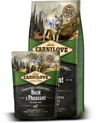 CARNILOVE GRAIN FREE DUCK & PHEASANT FOR ADULT DOGS  12kg