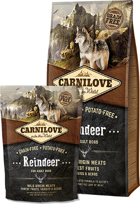 CARNILOVE GRAIN FREE REINDEER FOR ADULT DOGS 12kg