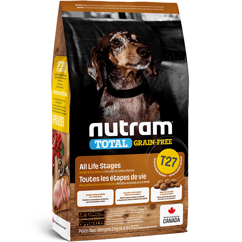 NUTRAM T27 NEW TOTAL GRAIN-FREE TURKEY CHICKEN & DUCK SMALL 5.4 
KG