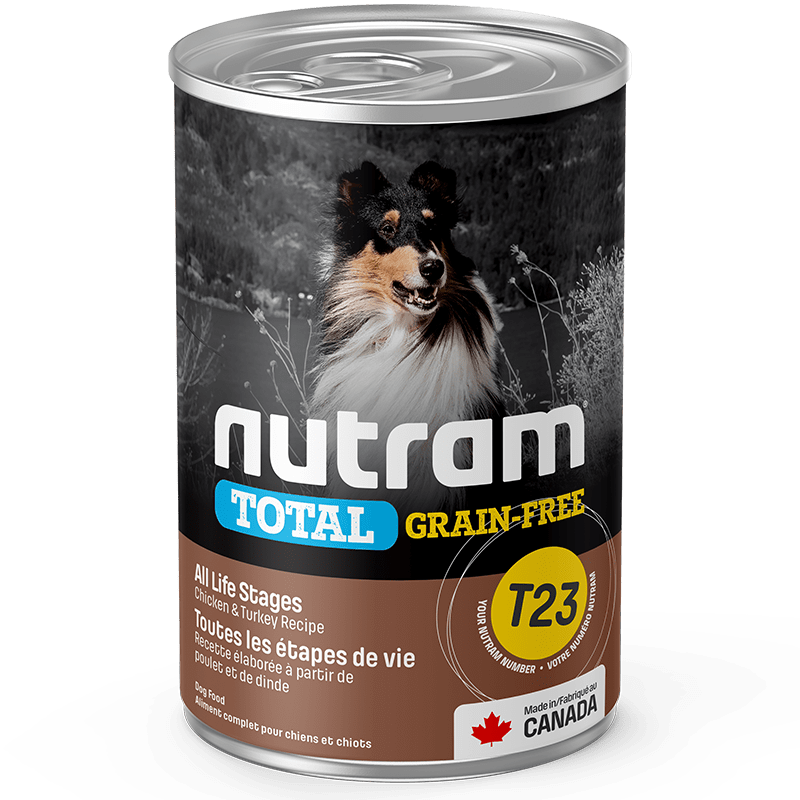 T23 NUTRAM TOTAL GRAIN FREE CHICKEN & TURKEY DOG CANNED FOOD 
369 G