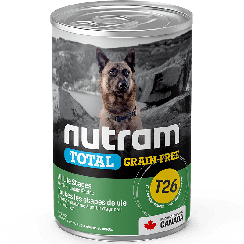 T26 NUTRAM TOTAL GRAIN FREE LAMB & LENTILS DOG CANNED FOOD 369 G