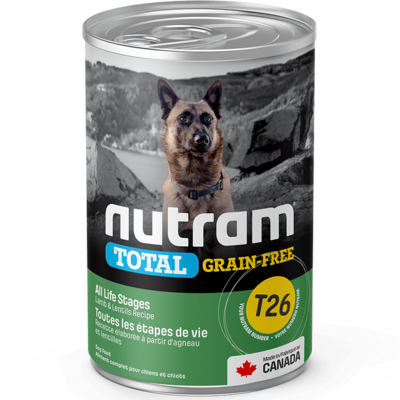 T26 NUTRAM TOTAL GRAIN FREE LAMB & LENTILS DOG CANNED FOOD 369 G