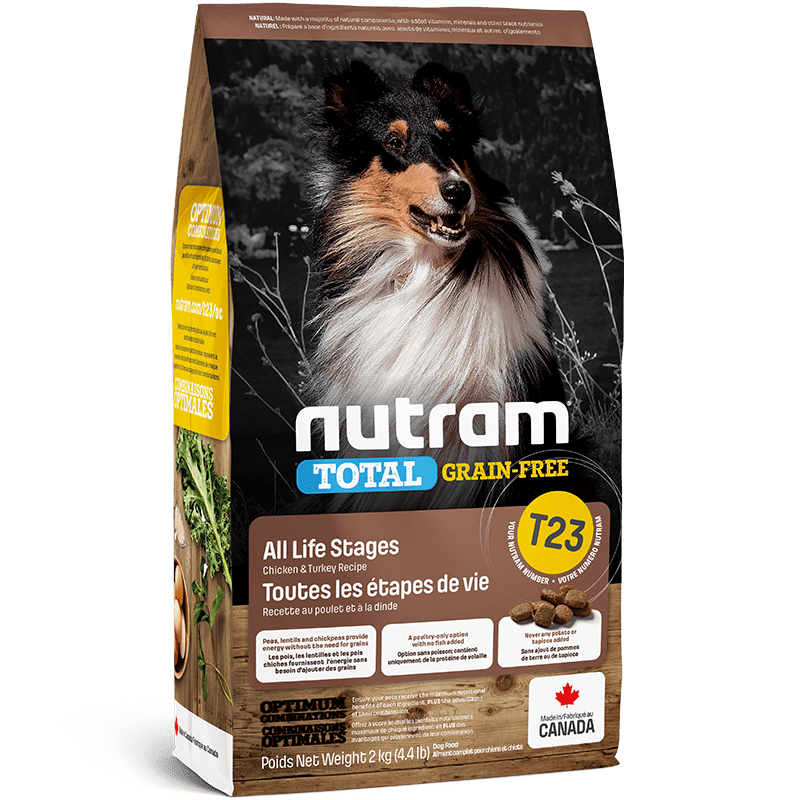 NUTRAM T23 NEW TOTAL GRAIN-FREE CHICKEN & TURKEY DOG FOOD 11.4 
KG