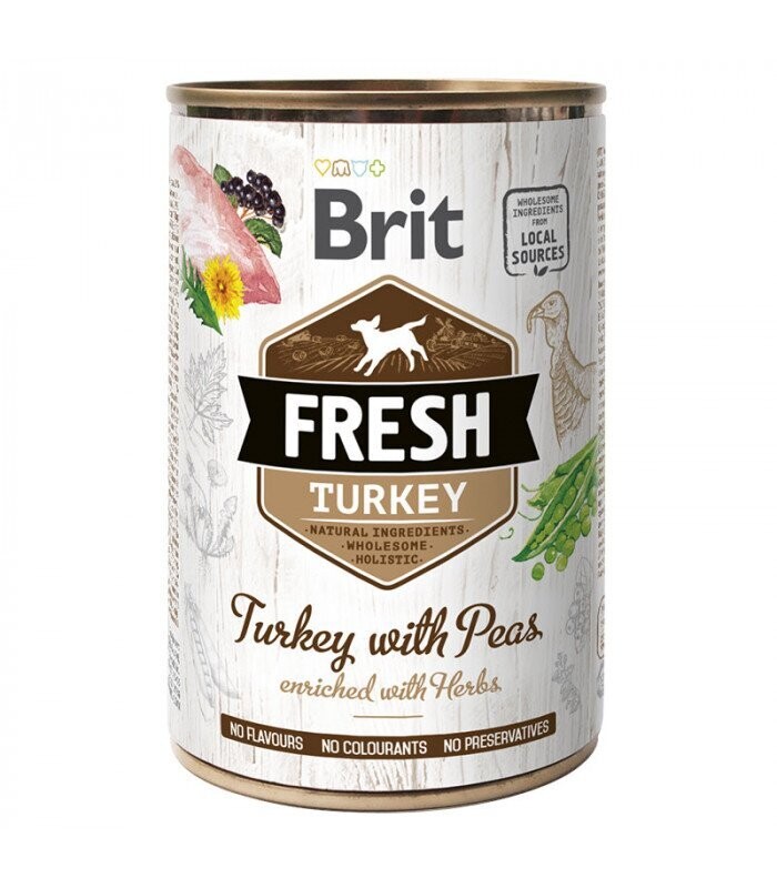 BRIT FRESH TURKEY WITH PEAS 400GR