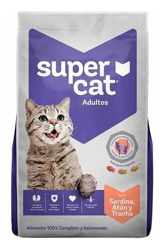 SUPERCAT ADULTOS SARDINA, ATUN Y TRUCHA 09 Kg