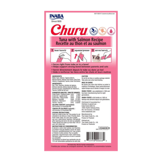 Churu Atún con Salmón – Snack húmedo para gatos