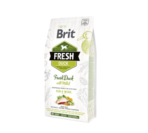BRIT FRESH DUCK WITH MILLET ACTIVE RUN & WORK 12kg