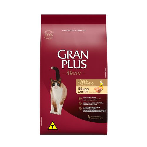 Gran plus Menú Gato Senior Castrado Pollo y Arroz 10.1kg