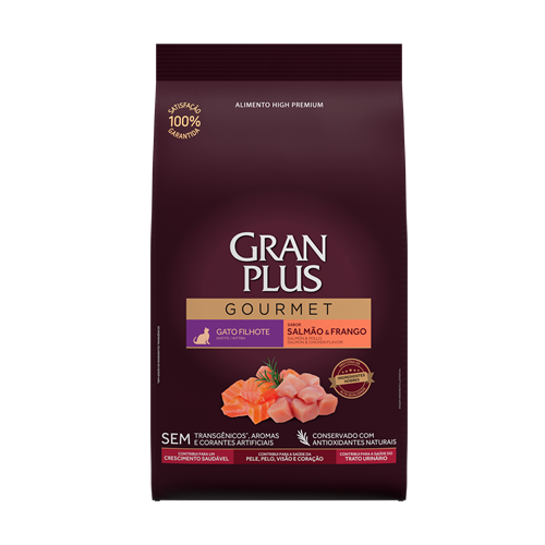 gran plus Gourmet Gatito Sabor Salmón y Pollo 10.1kg
