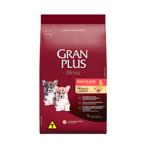 Gran plus Menú Perrito Mini Pollo y Arroz 10kg