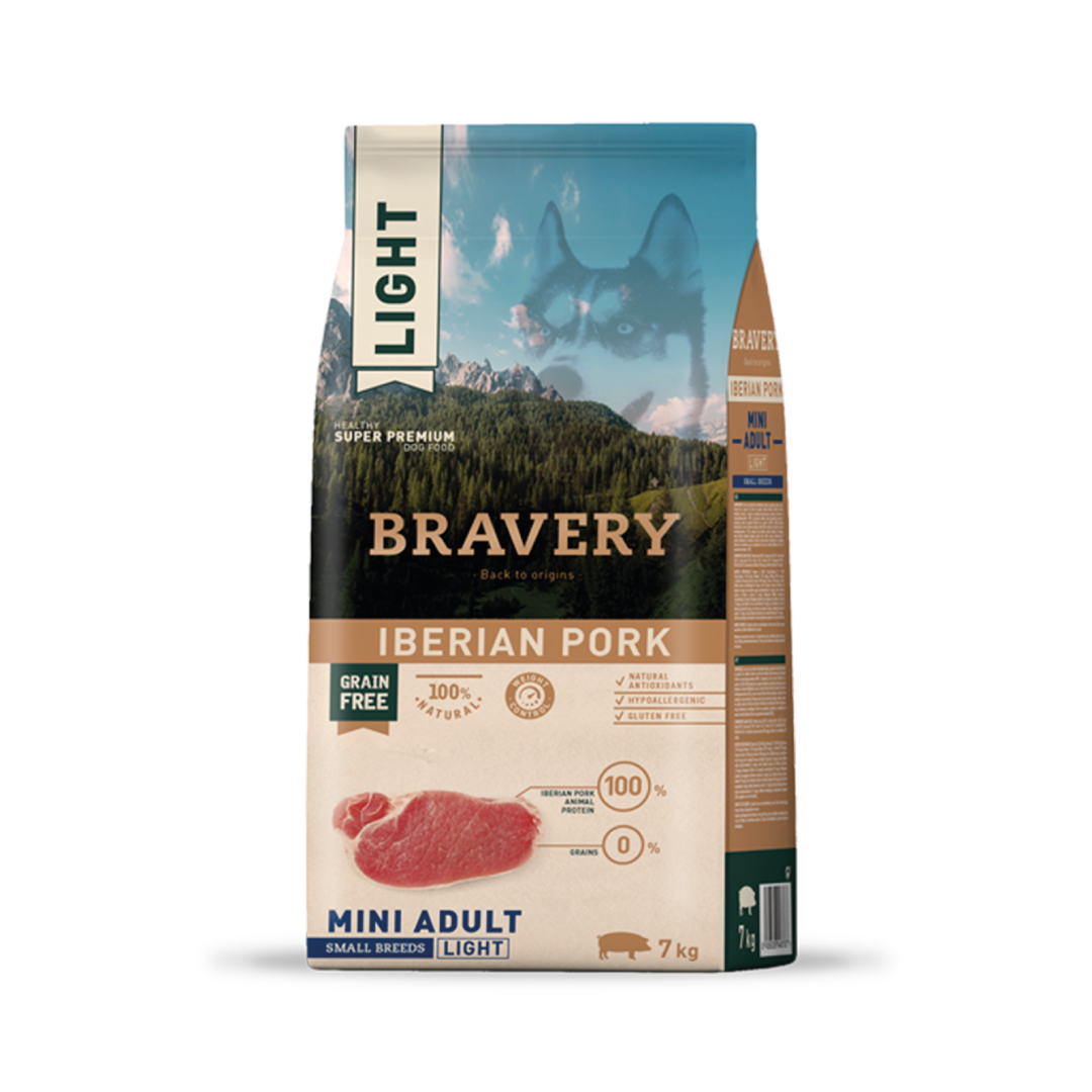 BRAVERY LIGHT IBERIAN PORK MINI ADULT SMALL BREEDS 7 KG