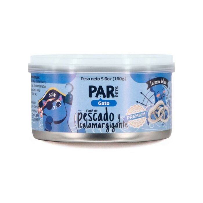 Par Pets paté de Pescado y Calamar Gigante x 160gr