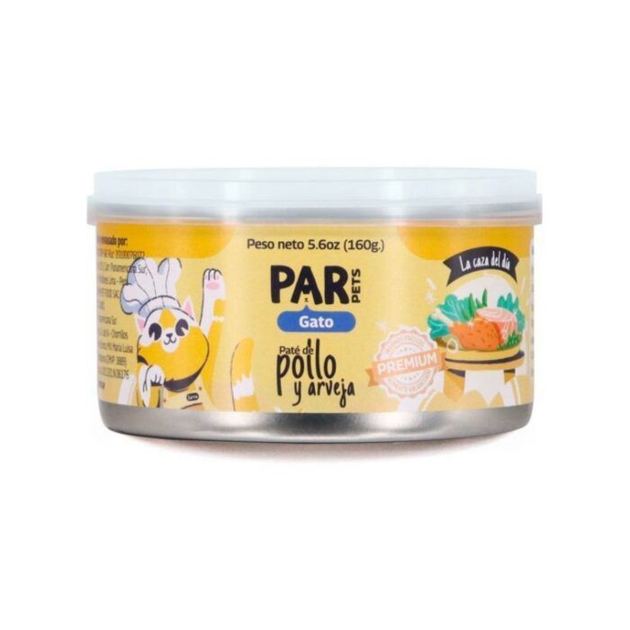 Par Pets paté de Pollo y Arveja para gatos adultos x 160gr