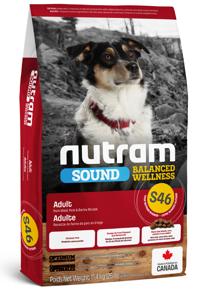 NUTRAN S46 DOG PORK & BARLEY ADULT 11.4KG