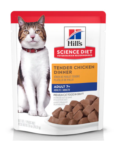 Hills Feline Adult 7+ Tender Chicken Dinner 79.39gr