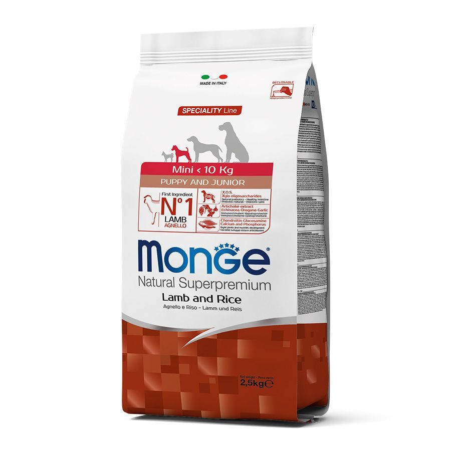 Monge Cannine Puppy Mini Cordero y Arroz de 2.5kg