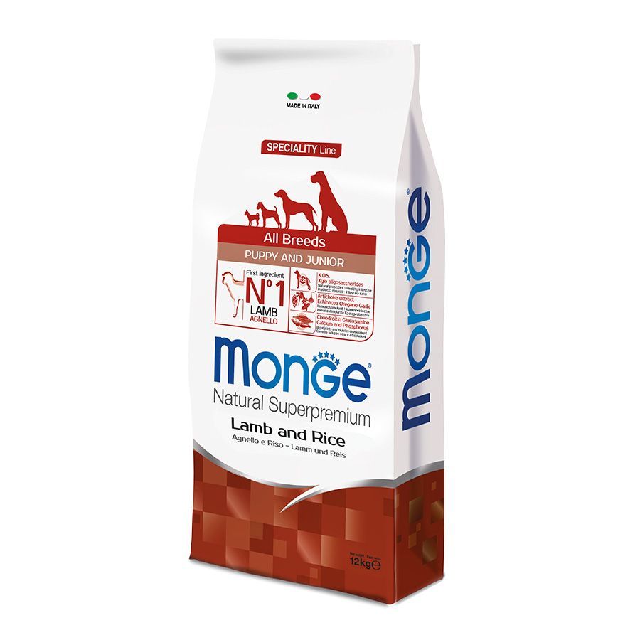 Monge Cannine Puppy All breeds Cordero y Arroz de 12kg