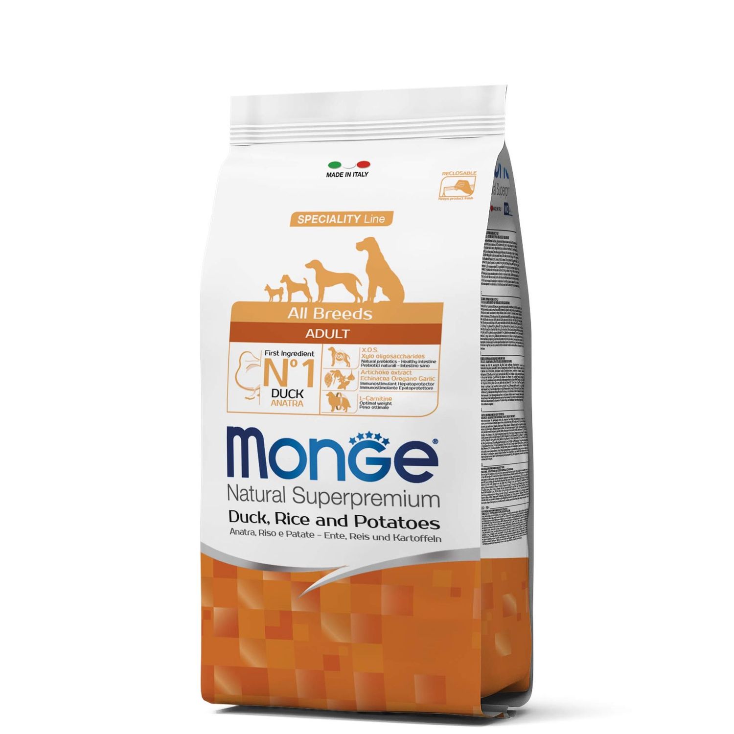 Monge Cannine Adult Pato, Arroz y Papa 12kg