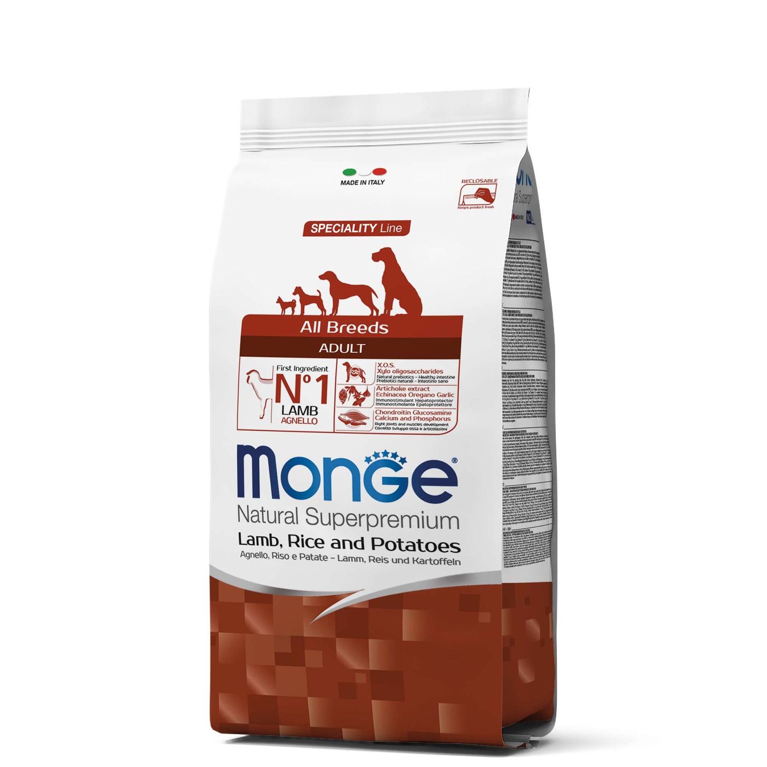 Monge Cannine Adult Cordero, Arroz y Papa de 12kg