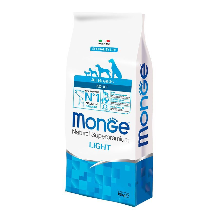 Monge canine Adult Light Salmon y Arroz 12 kg