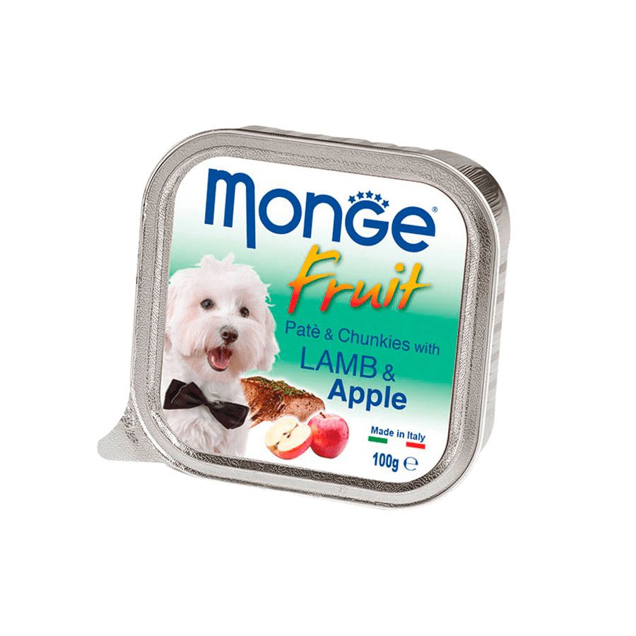 Monge Dog Fruit Cordero y Manzana de 100g