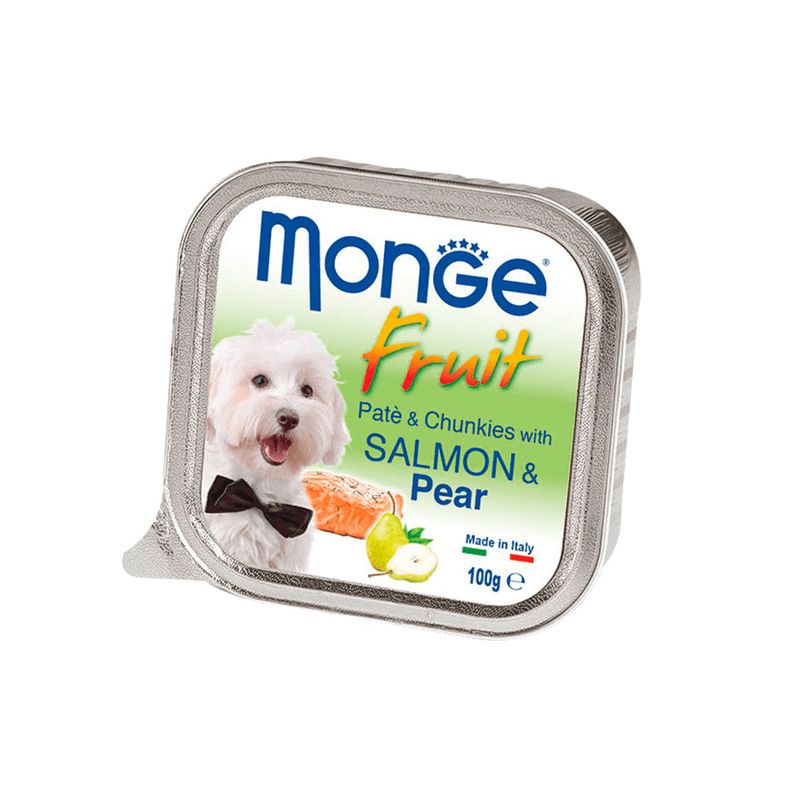 Monge Dog Fruit Salmon y Pera 100g