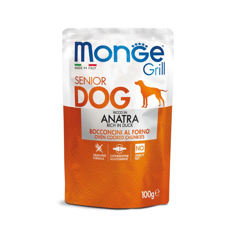 Monge Dog Grill Senior Pato de 100g