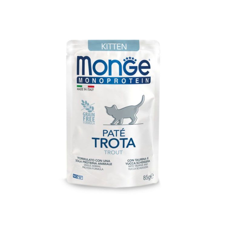 Monge gatitos Kitten Monoprotein Trucha de 85g