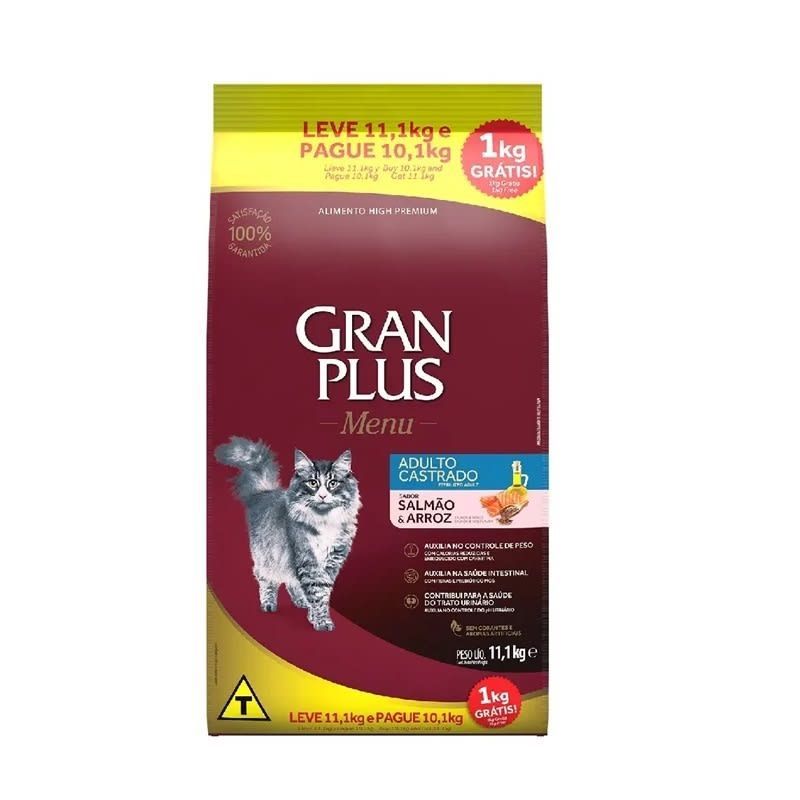 Gran plus castrados de salmón y arroz 10kg + 1kg gratis Gran plus castrados de salmón y arroz 10kg + 1kg gratis